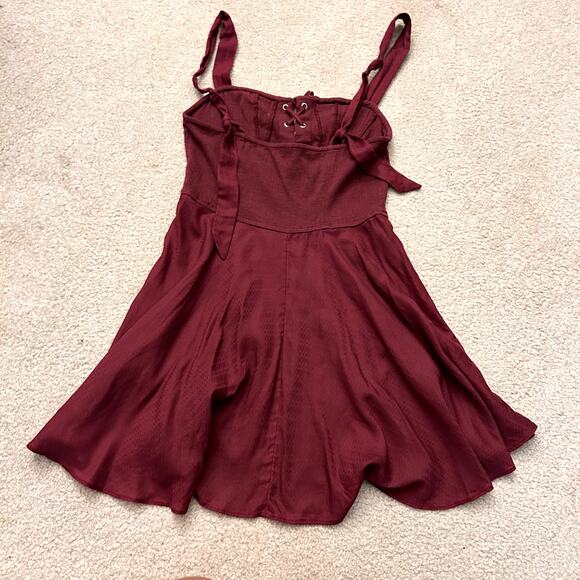 Free People Intimately Not a Chance Corset Wild Garnet Whimsical Dress XS - Picture 9 of 12